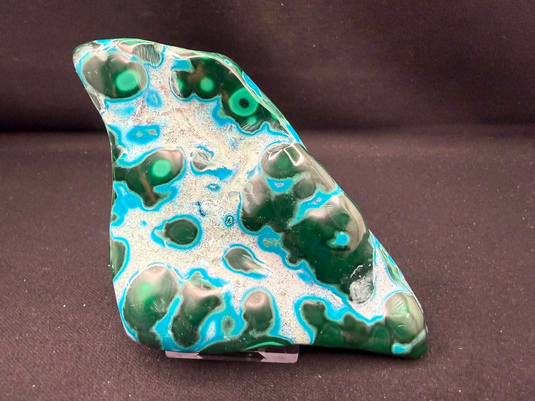 Mineralien & Heilsteine: Malachit und Chrysocolla poliert – Gebraucht aus Schinznach Bad von Demerald 6