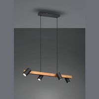Pendelleuchte, 4 Spots,  80 cm x 20 cm
