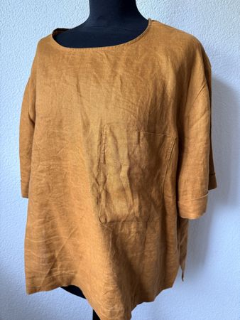 Tunique d'été Zara en lin orange taille M, parfait état
