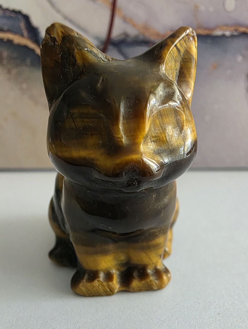Statuette: Tigerauge Katze Statue / Figur – Nuovo e nell'imballaggio originale da Menziken venduto da Mirager