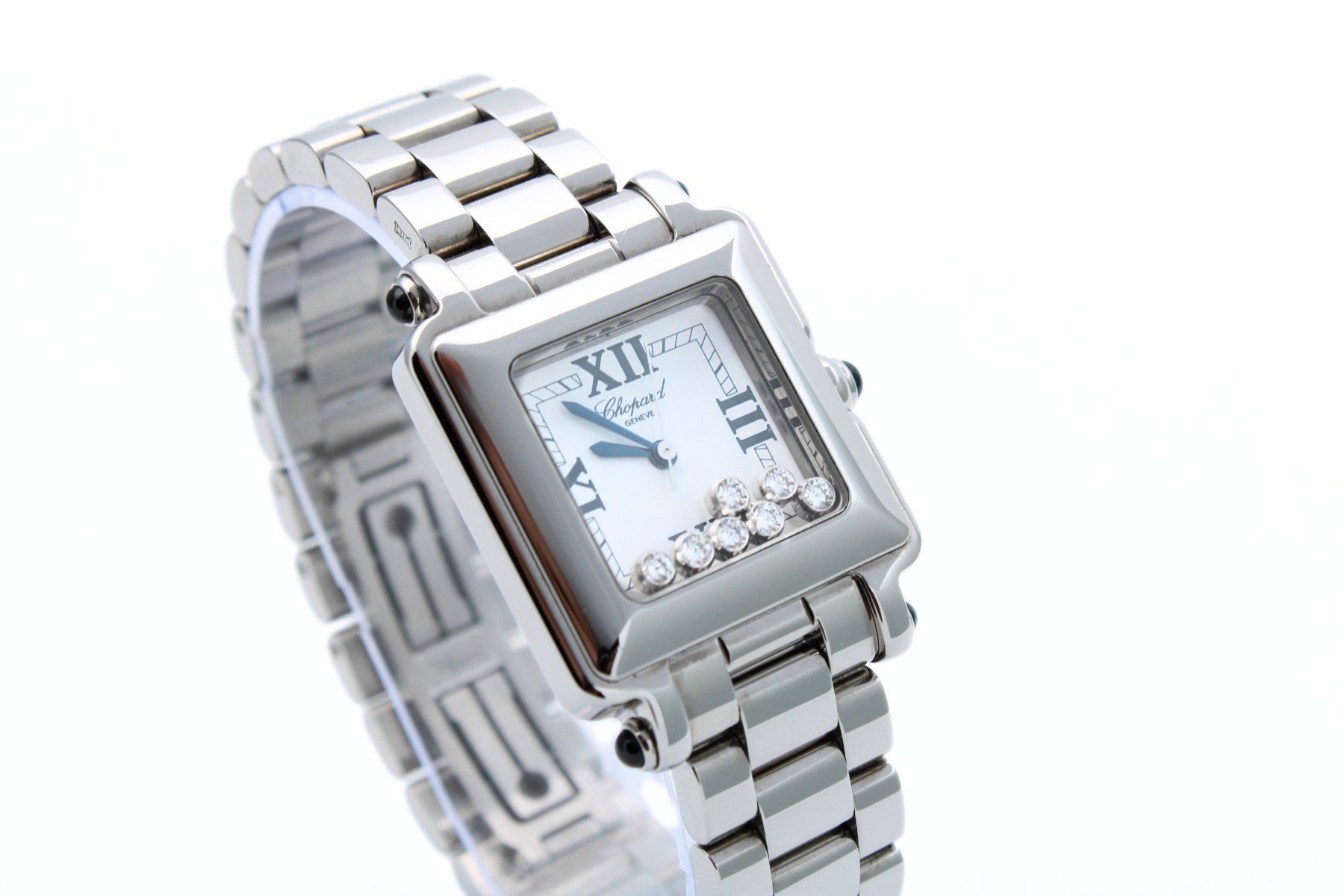 Chopard Orologi: Chopard Happy Sport Square Floating Diamonds | Full Set – Usato da Brüttisellen venduto da Alphawatch
