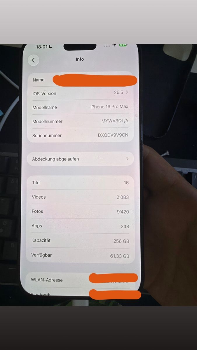 Apple Handys / Smartphones: iPhone 16 Pro Max – Gebraucht aus Kriens von severin1901 5