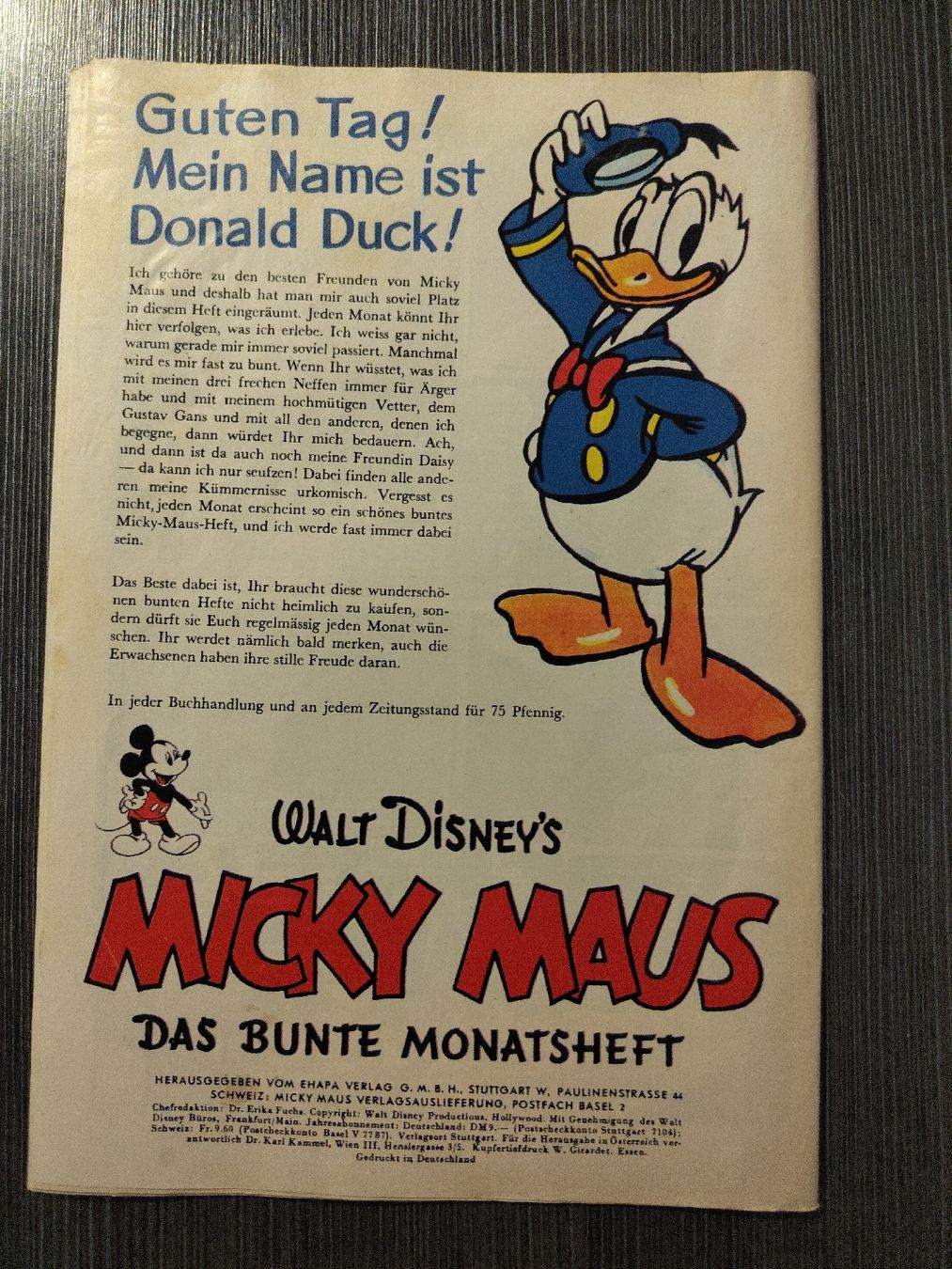 Fumetti: Micky Maus Erstausgabe  – Usato da Ettiswil venduto da Adrian_Scheiber 2