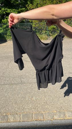 Schwarze Bluse, One Shoulder, Grösse S