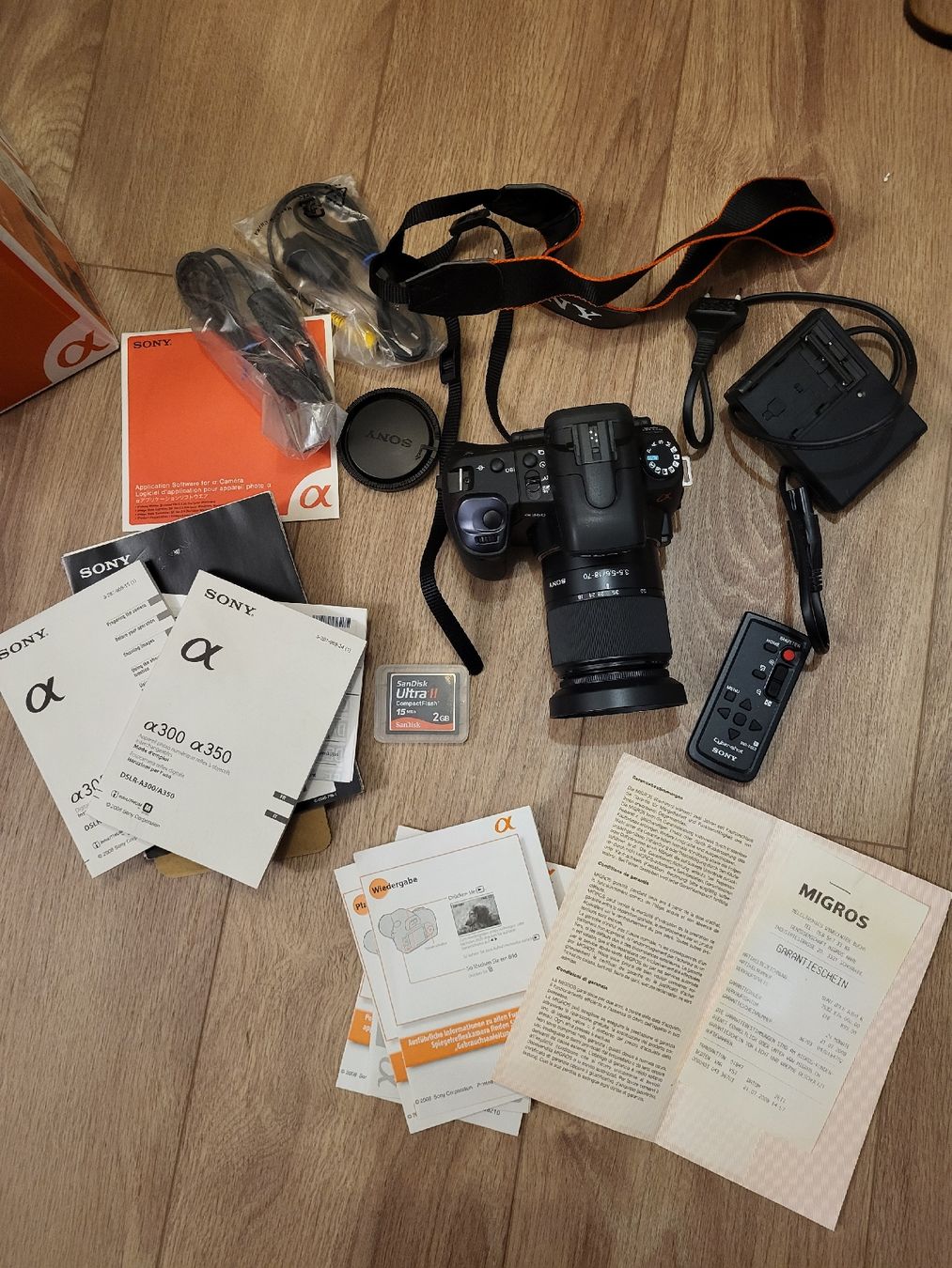 Sony Kamera: Sony Alpha 350 Spiegelreflexkamera mit Objektiv a350 – Neu (gemäss Beschreibung) aus Allschwil von Uhrenbinz 1