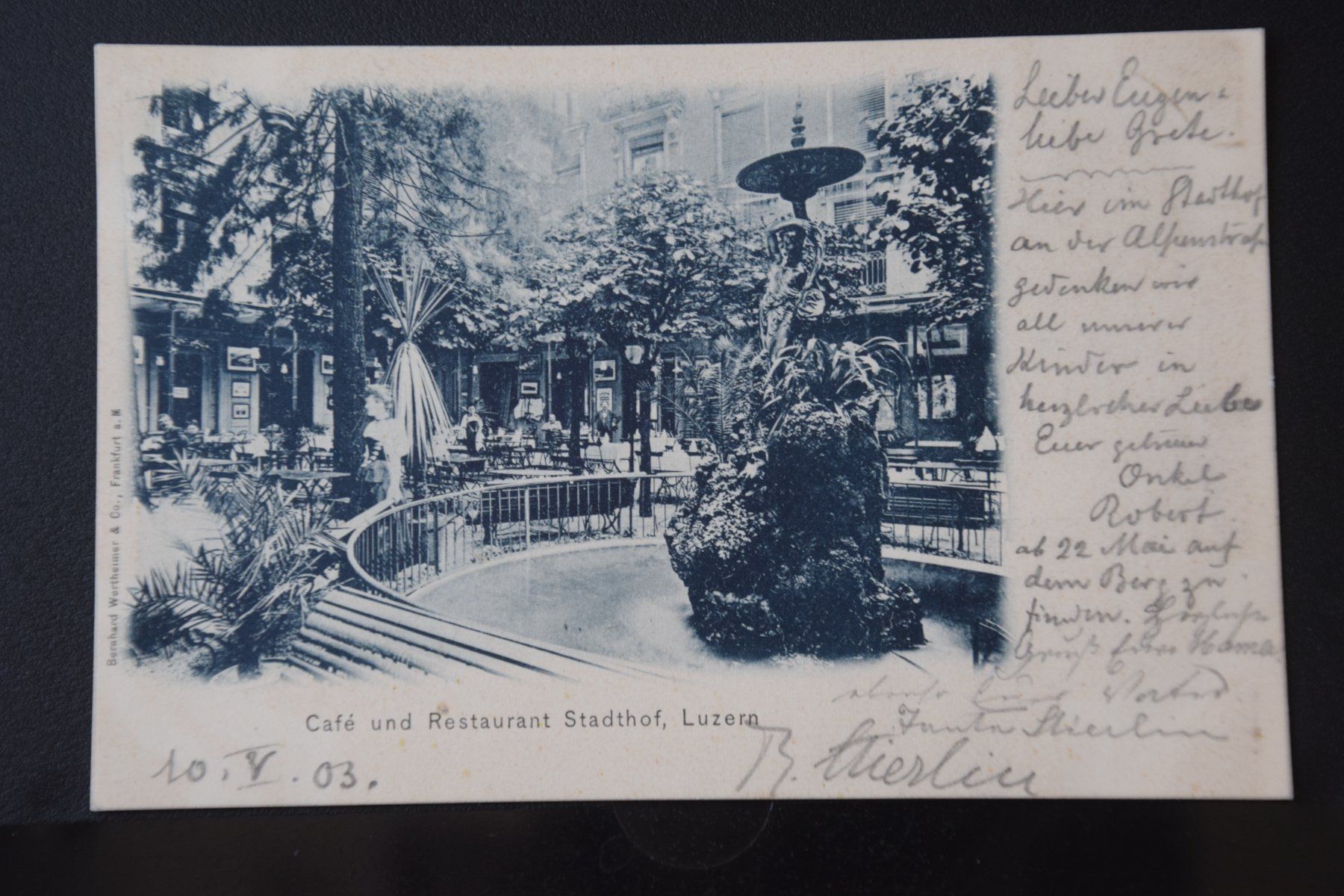 Ansichtskarten: AK Luzern, Restaurant Stadthof  1903 – Gebraucht aus Luzern von CH2018