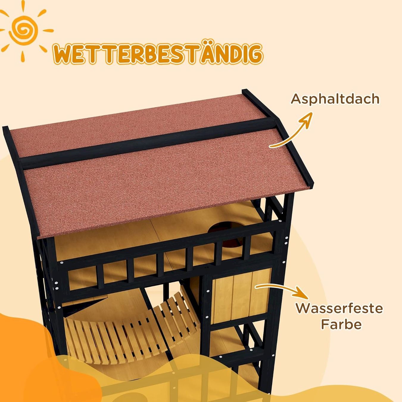 Liege- & Schlafplätze: PawHut Katzenhaus mit Plattformen – Neu und originalverpackt aus Bottighofen von zaap 3