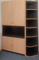 Schrank mit Regalelement Holzoptik schwarz guter Zustand