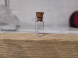 Mini Glasflaschen mit Korkverschluss, Mini Fläschli