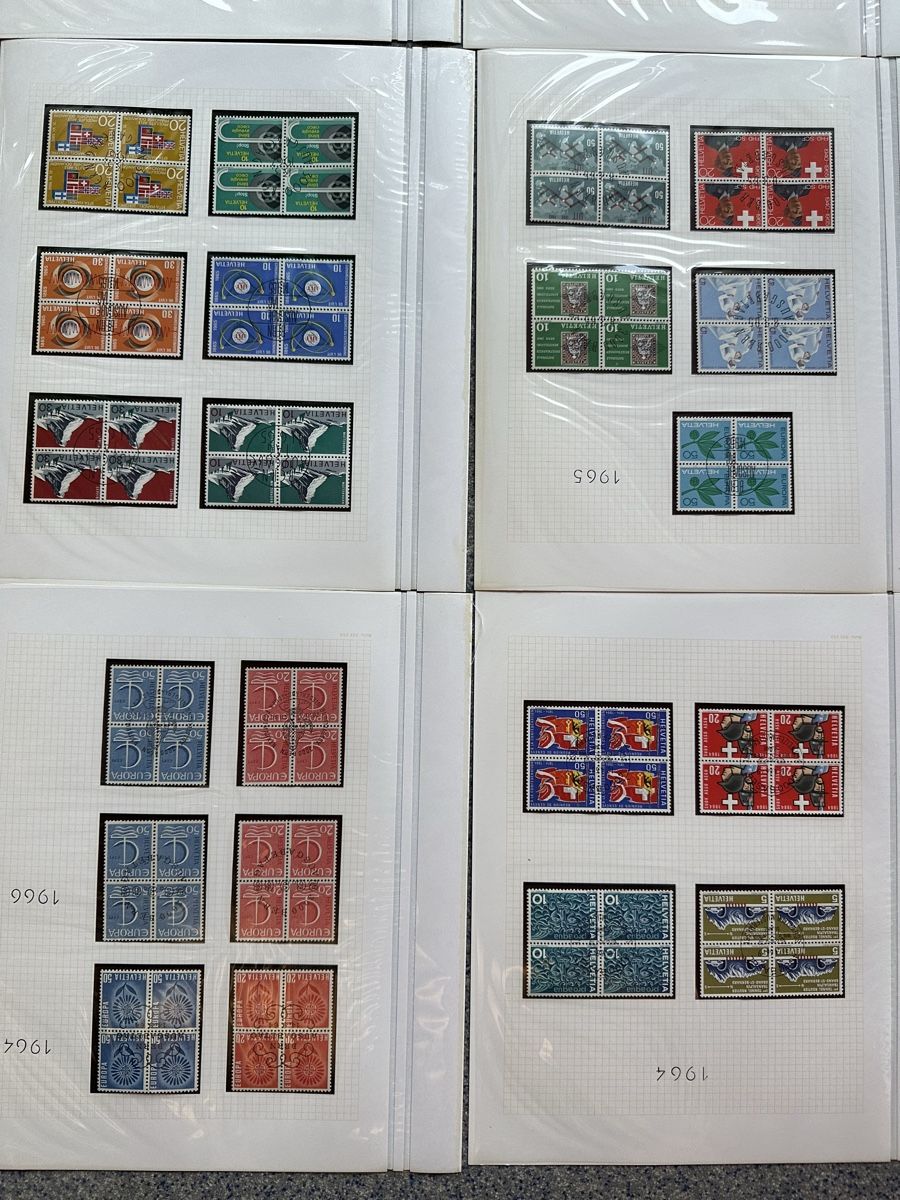 Tutti i francobolli: Schweiz - gepflegte 4er Block Sammlung mit ET Oder Sonderste – Usato da Schmitten / FR venduto da Samsara169 4