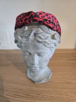 Neues Haarband mit Leo-Muster, rot/schwarz, Sommerlook!