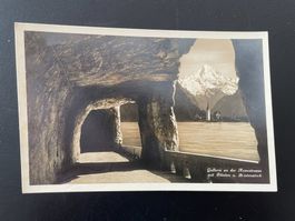 AK UR Galerie an der Axenstrasse mit Flüelen u. Bristenstock