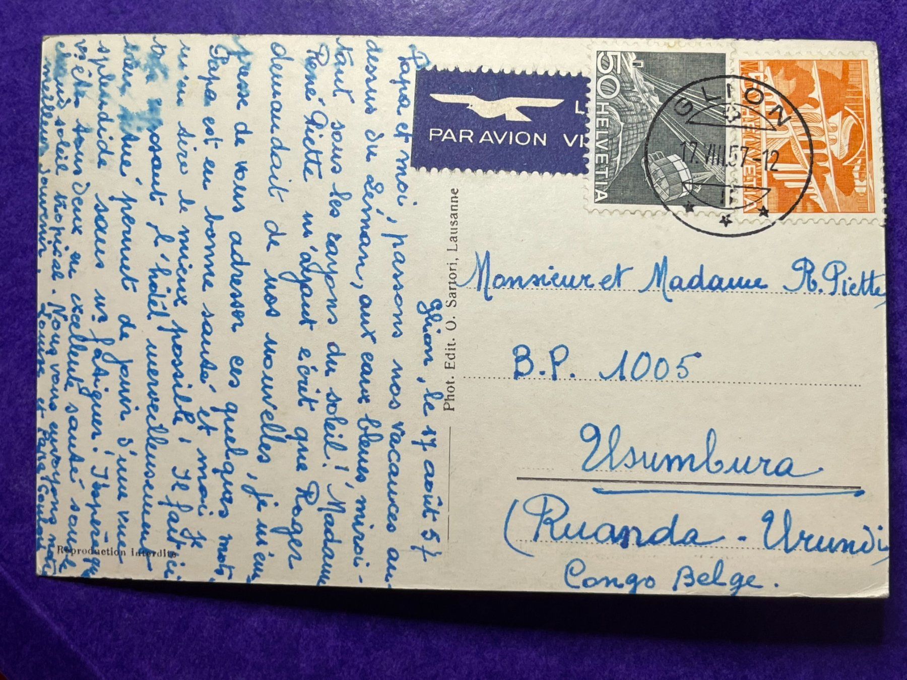 Cartes postales: Glion / Montreux - Vue générale – D'occasion à Steg VS par danwer74 1
