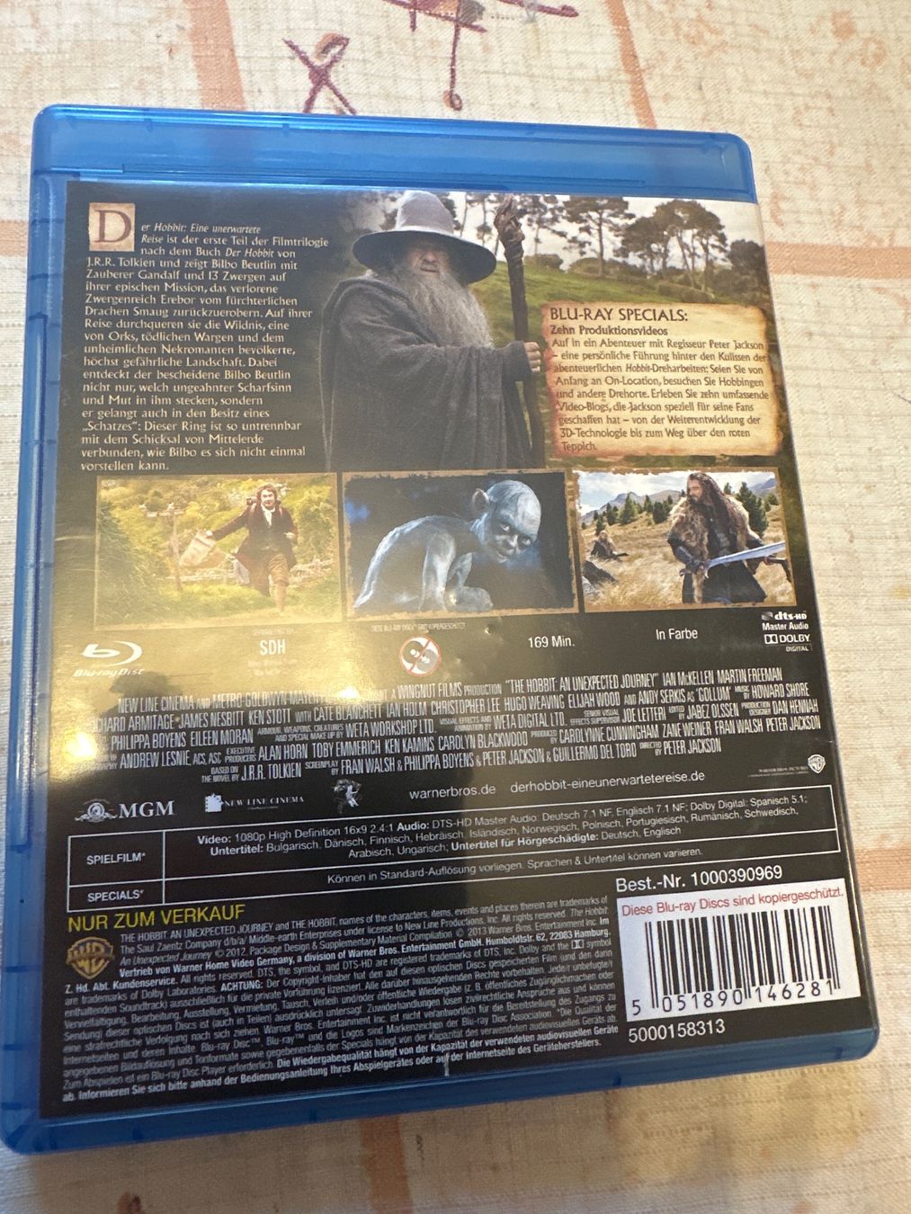 Alle DVDs: Der Hobbit - Eine unerwartete Reise Bluray – Gebraucht aus Schaffhausen von D-MAC 1