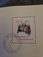 Gedenk Briefmarke Weihnachts Karte Fürstentum Lichtenstein