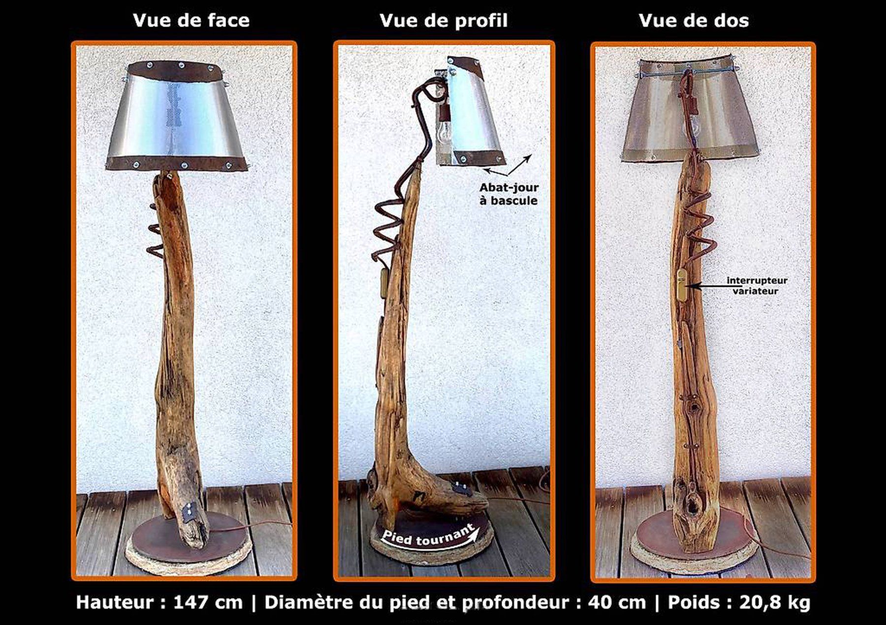 Lampade: Lampe sur pied PiM creattive lights : pièce unique – Nuovo (secondo la descrizione) da Sion venduto da pie_2zs9