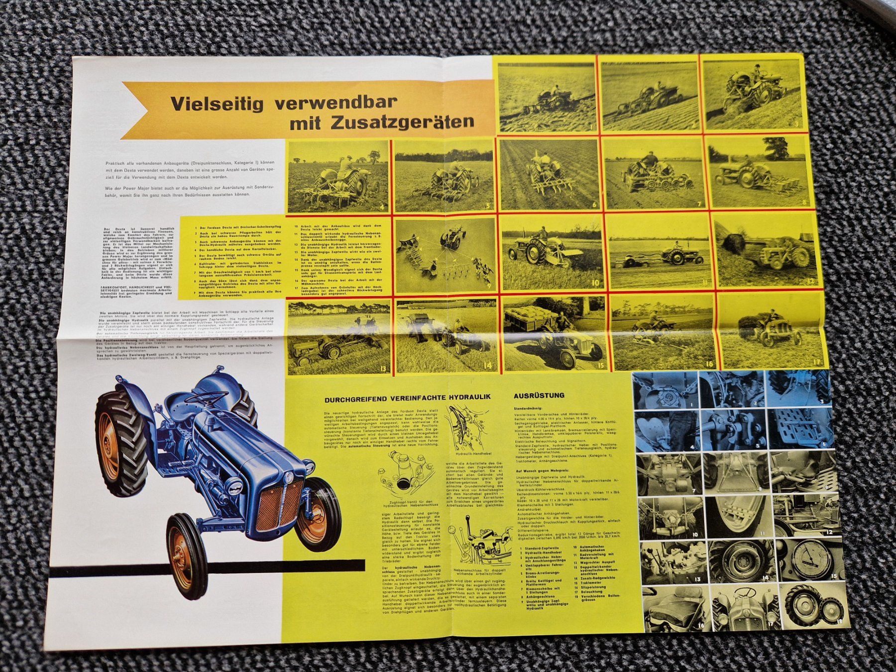 Fordson Trattori: Original Falt-Prospekt Fordson Dexta Traktor – Usato da Dürnten venduto da Bachtel84 1