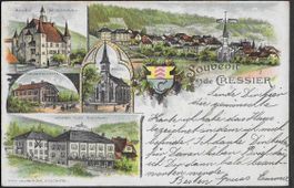 1898 AK Litho CRESSIER fünf Ansichten selten top ab 1.-