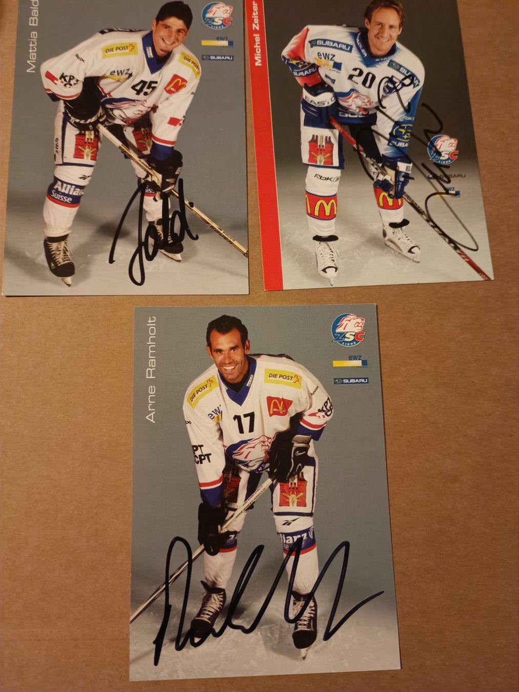 Autogramme: ZSC - Set 1 - 3x handsigniert – Gebraucht aus Menziken von Artographs