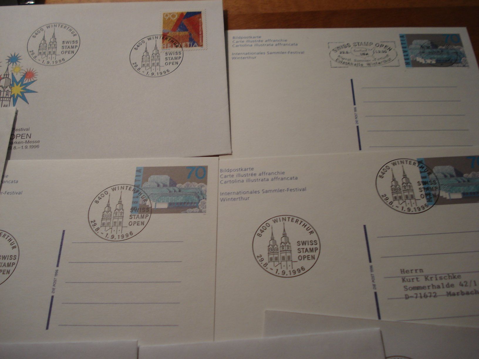 Tutti i francobolli: 9. Belege der Winterthur Swiss Stamp Open 1999 – Usato da Niederwil AG venduto da morostahu 2