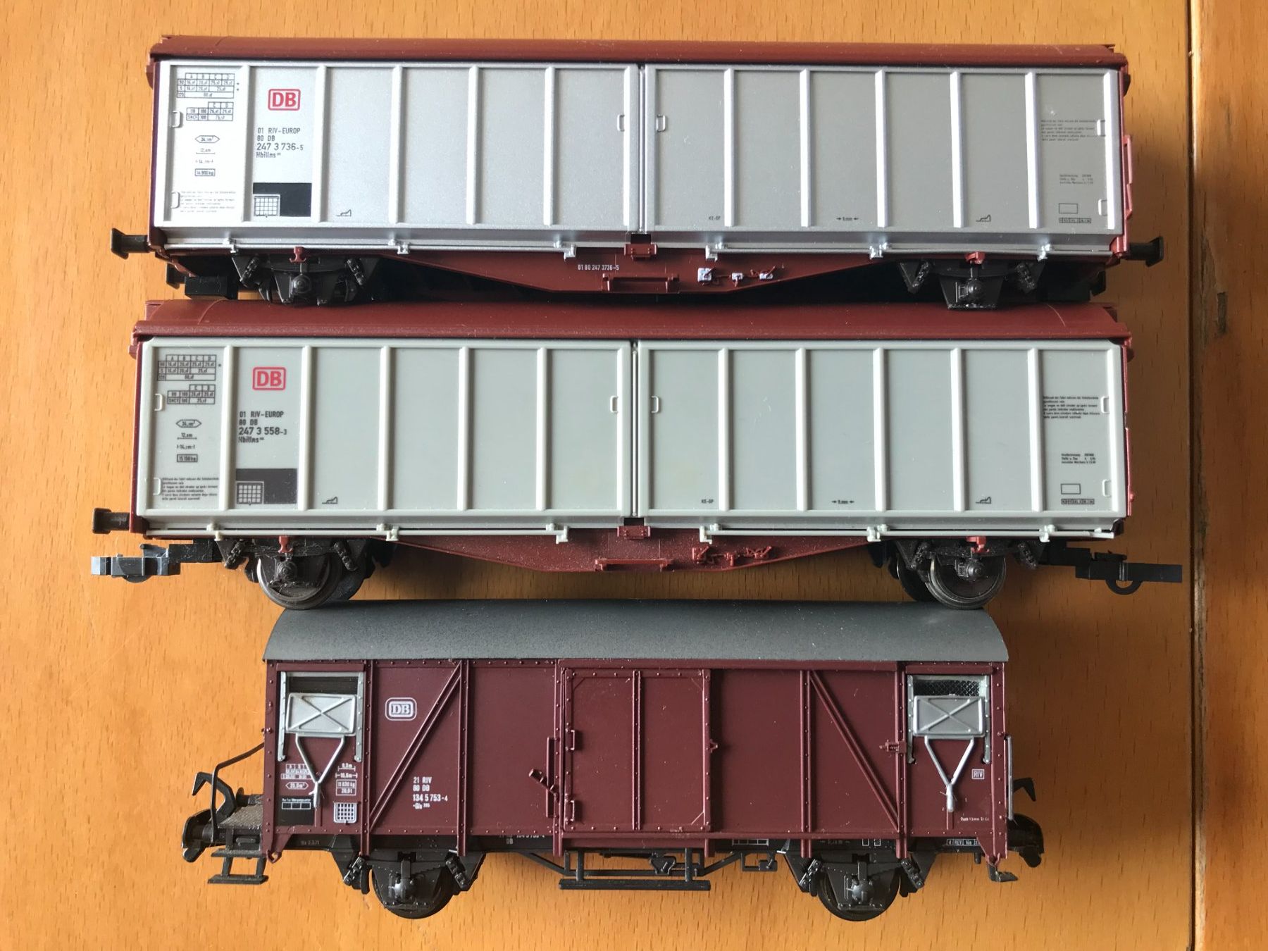 Fleischmann Modellini di ferrovie: 3x Fleischmann DB Güterwagen – Usato da Luzern venduto da mey_s13