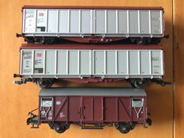 3x Fleischmann DB Güterwagen