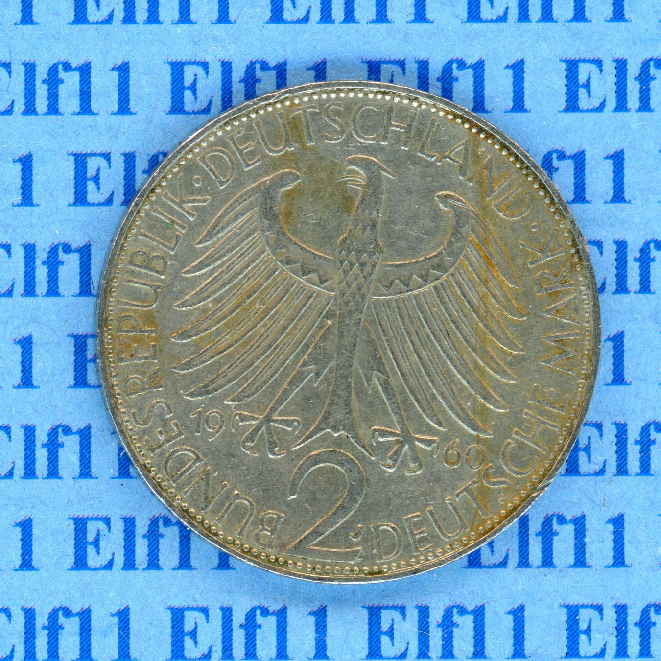 Tutti le monete: DEM___2.00 1960J Planck ss-vz 2 Deutsche Mark – Usato da Widnau venduto da Elf11
