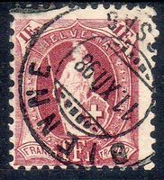 STEHENDE HELVETIA 71A 1FR  GESTEMPELT ERHALT SIEHE SCAN H34