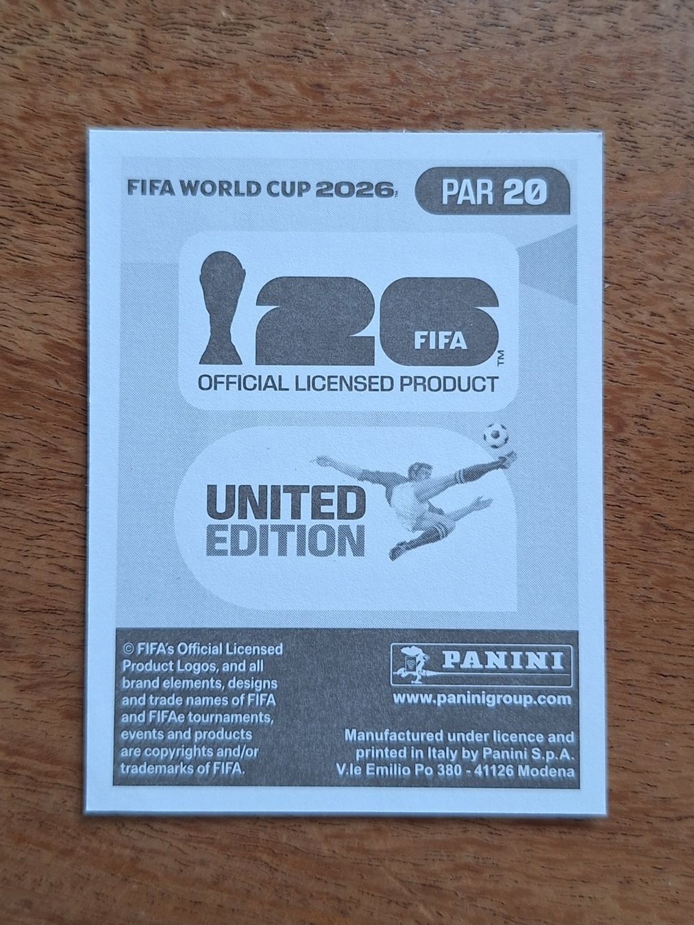 Panini Carte collezionabili: Panini Antonio Sanabria PAR 20 – Nuovo (secondo la descrizione) da Romanens venduto da Crocette 1