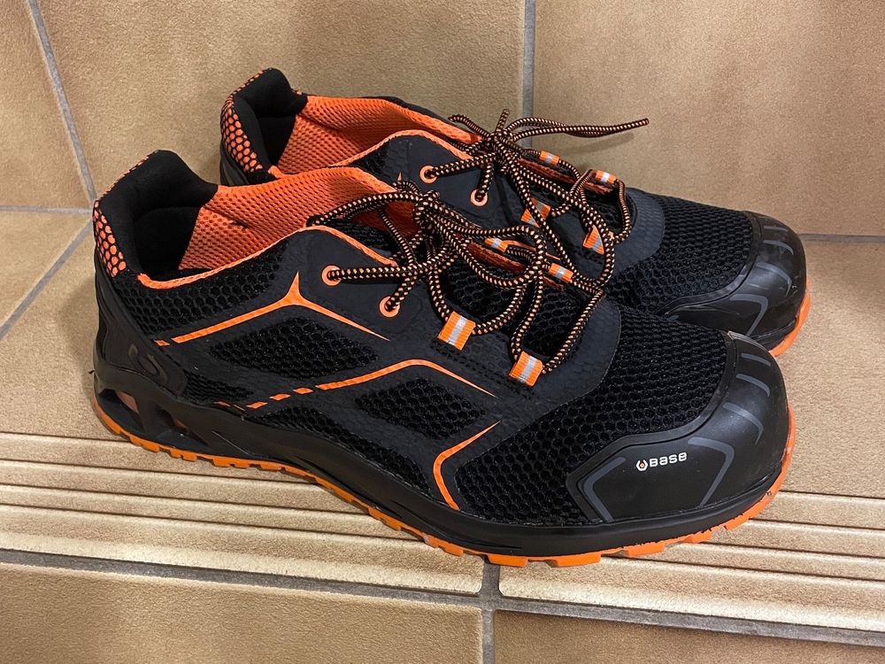 Reis Sicherheitsschuhe Größe 45 - Braun-Schwarz Stahlkappenschuhe