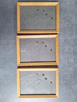 3 vintage Holzrahmen 12 x 17.5 (Postkartengrösse)