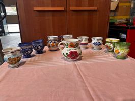 DEKO Keramik Milchkännchen Set 10 Teile gebraucht