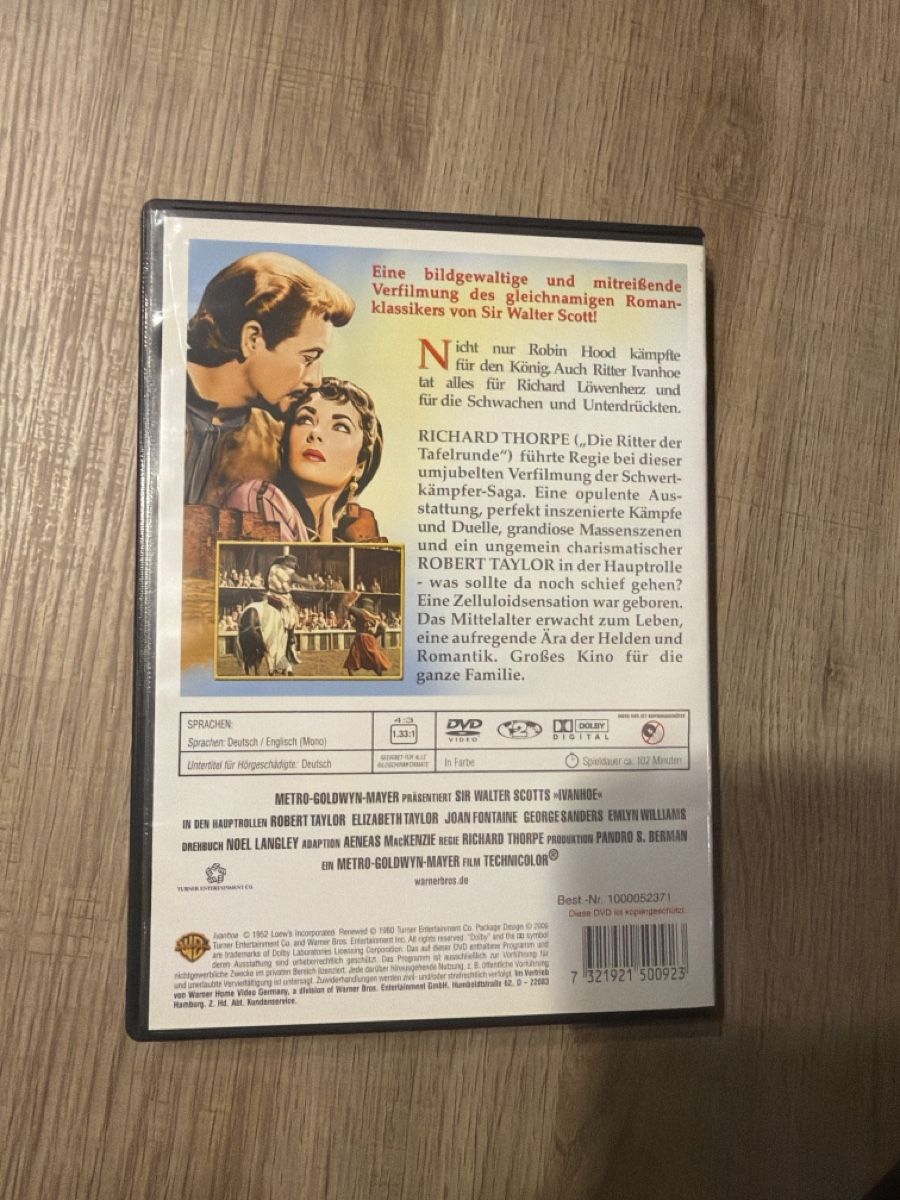 Tutti i DVDs: Ivanhoe (1952) DVD – Usato da Hagendorn venduto da masterchieff 1