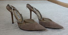 Jimmy Choo Saeda 100 Pumps – Nude/Taupe – Gr. 39.5