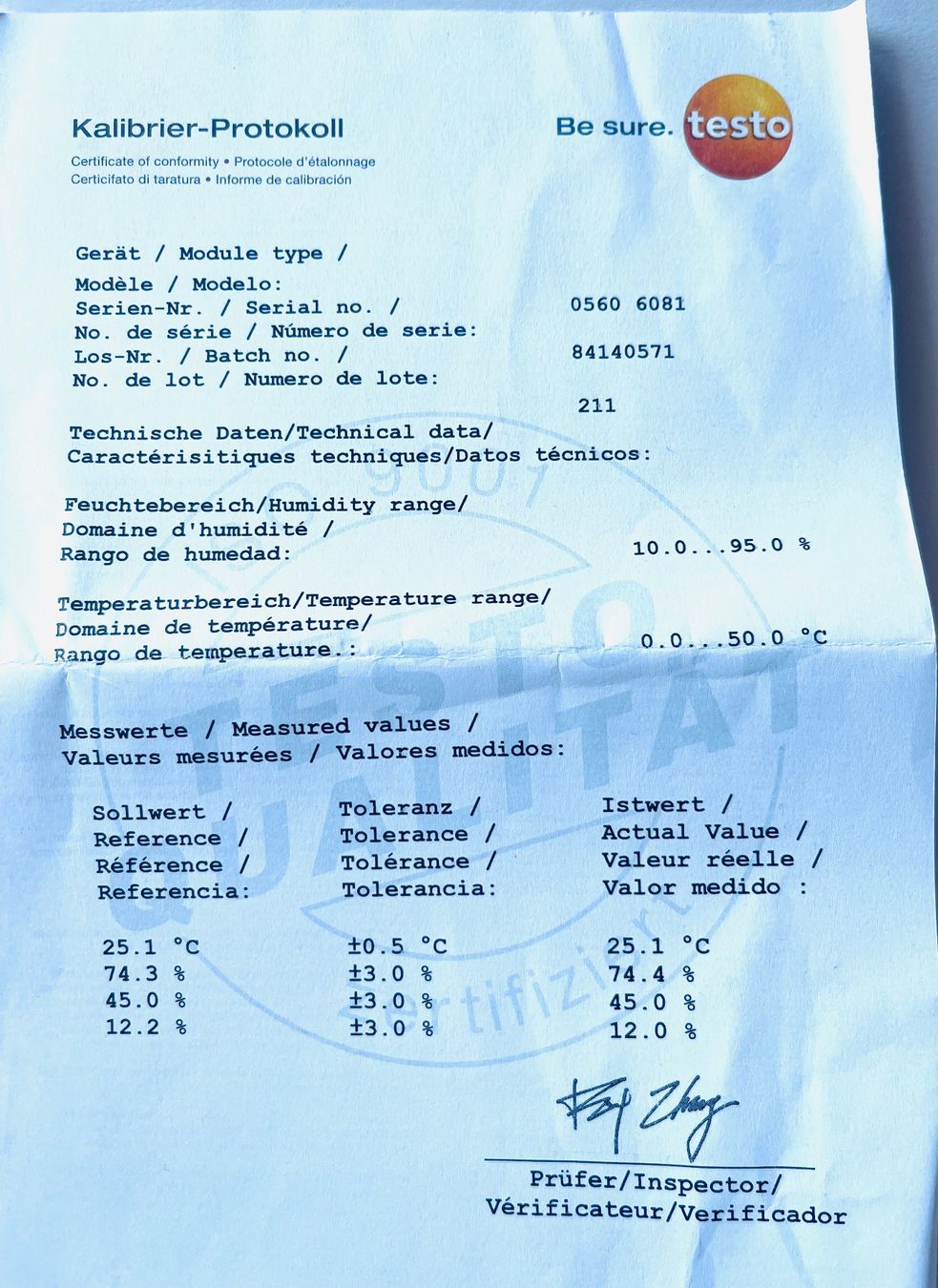 Misurare: Luftfeuchtigkeits-Messgerät, Thermohygrometer, Testo 608,neu – Nuovo e nell'imballaggio originale da Basel venduto da TOMFAN 6