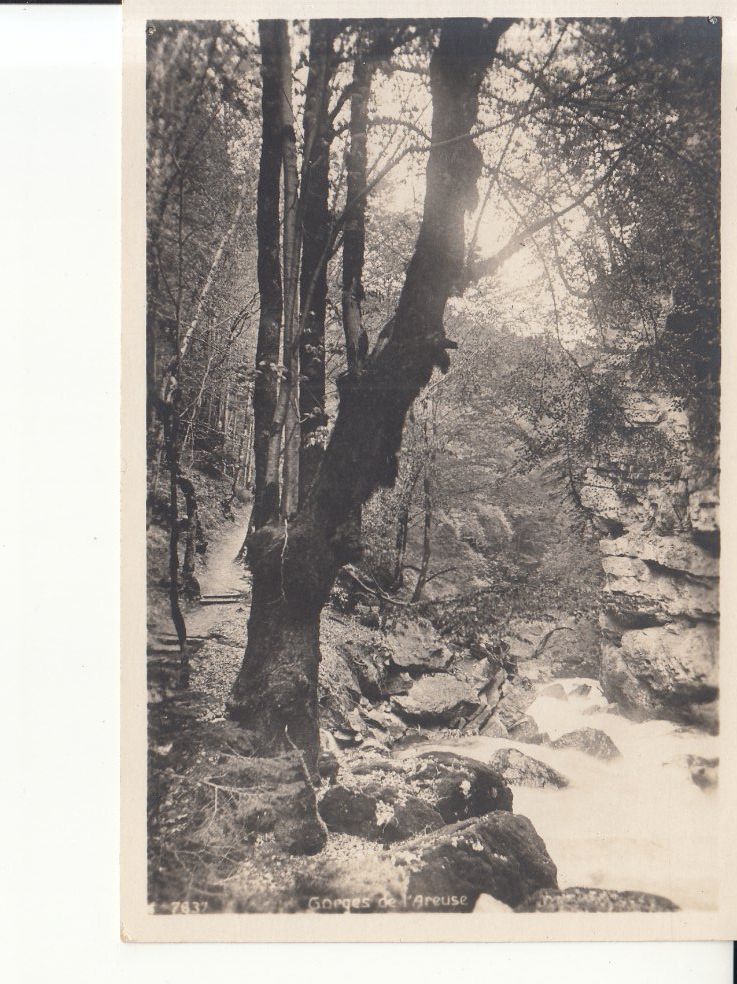 Cartoline postali: Gorges de l'Areuse ca. 1930 – Usato da Bürglen TG venduto da StampGraf