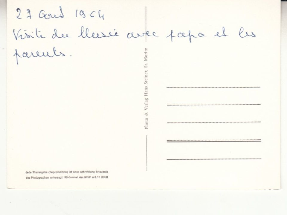 Cartoline postali: St. Moritz Segantini 1964 – Usato da Bürglen TG venduto da StampGraf 1