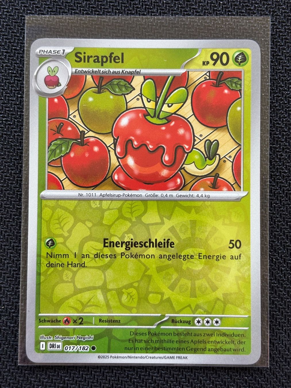 Pokémon Sammelbilder & Trading cards: Sirapfel (DRI 017) Reverse Holo - Ewige Rivalen - DE – Neu (gemäss Beschreibung) aus Hergiswil NW von Feybyen