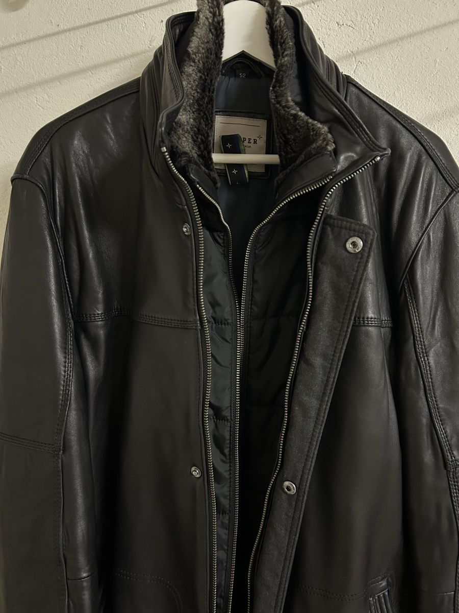 Giacche: Trapper Lederjacke, Gr. 52, Schwarz – Usato da Zürich venduto da Lolaa123 1