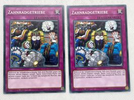 Yu-Gi-Oh! 2x Zahnradgetriebe Karte - Selten und Top Zustand!