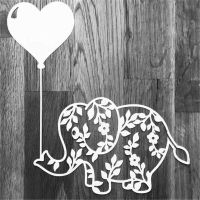 ELEFANT MIT HERZBALLON STANZSCHABLONE