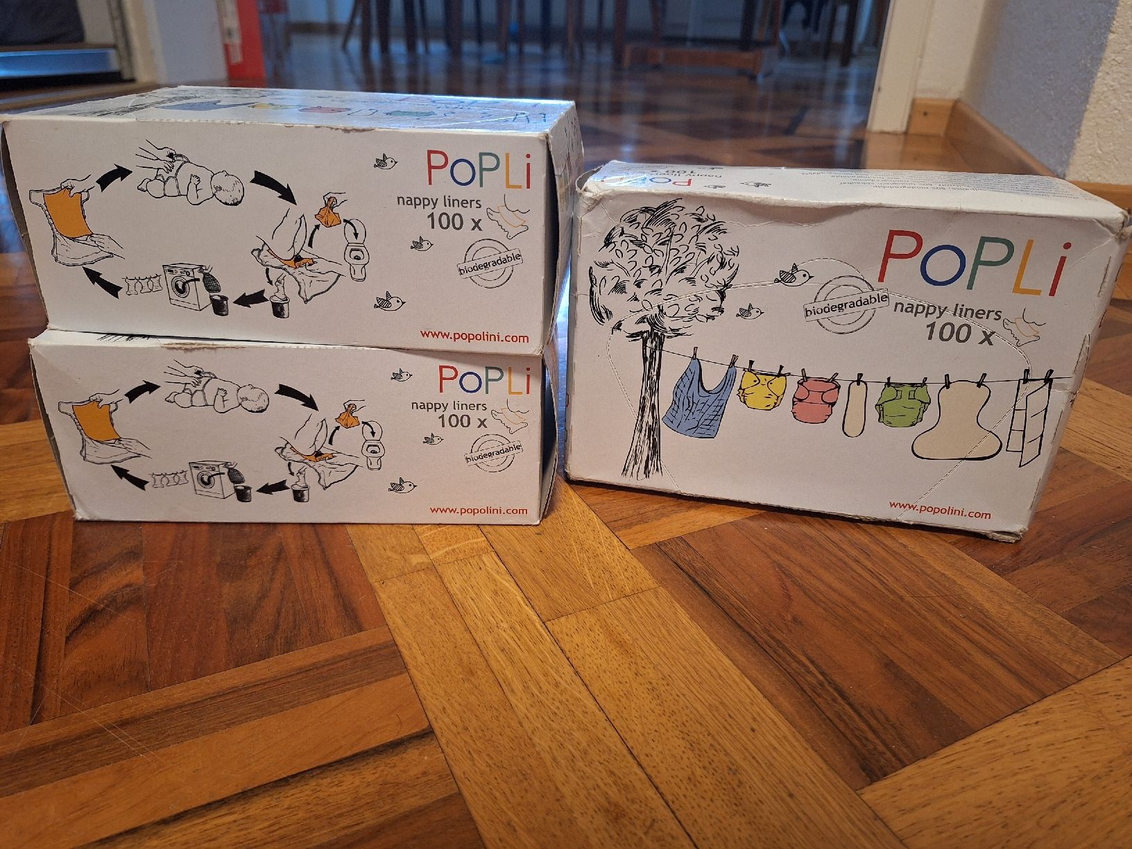 Secchi per pannolini & Pannolini: Popli nappy liners – Nuovo e nell'imballaggio originale da Fribourg venduto da lf87