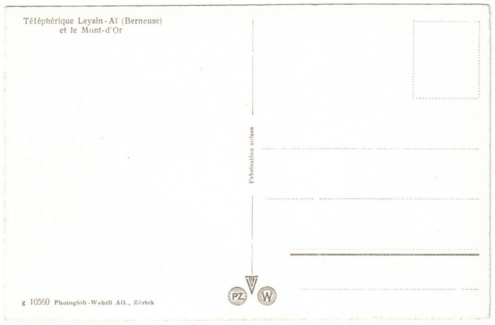 Cartoline postali: Leysin - Gondelbahn mit Mont d'Or – Usato da Binningen venduto da Mountainrider 1