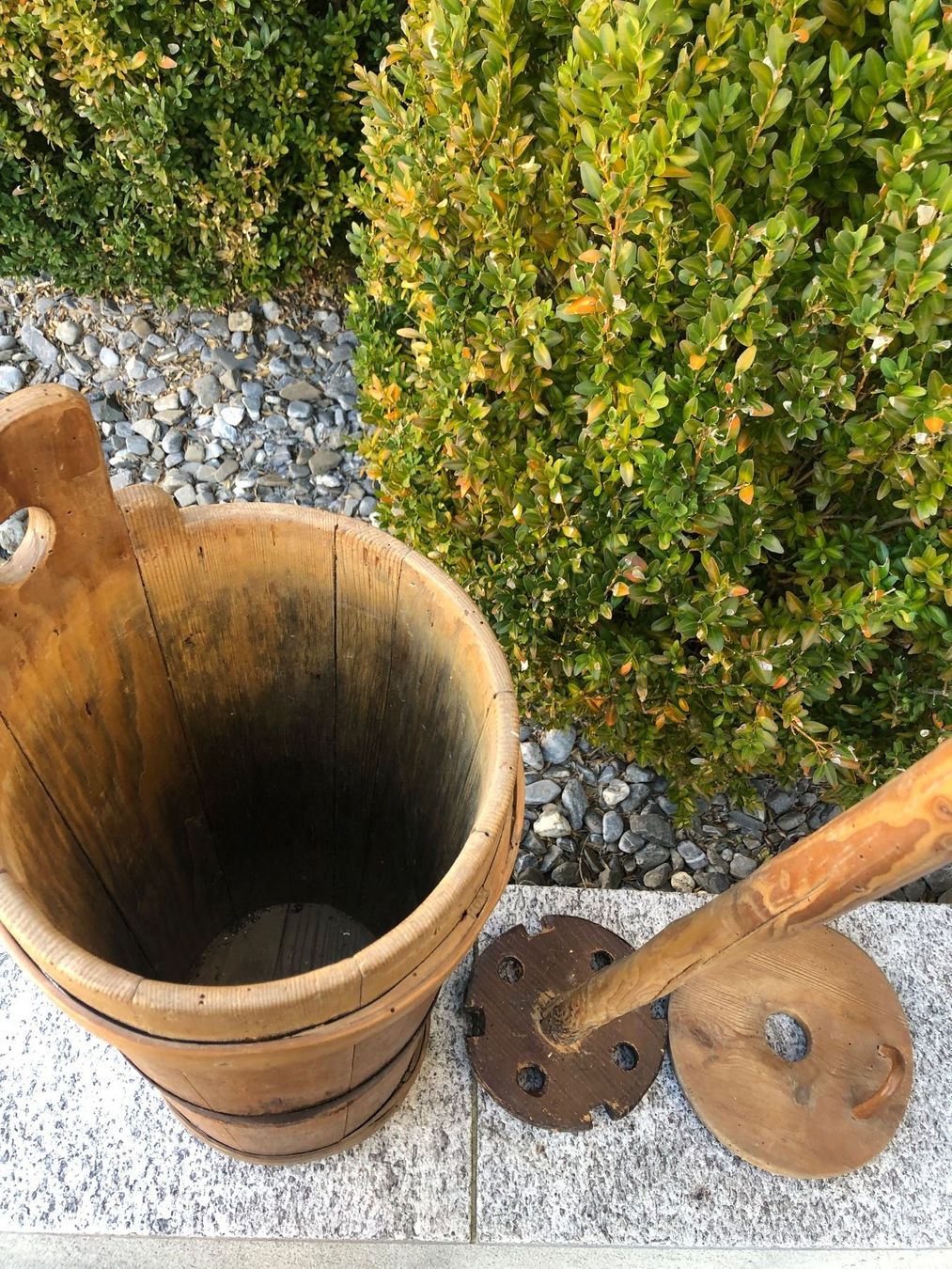 Zubehör: Rustikale Butterfass stampfer ?, antikes Dekostück – Gebraucht aus BERNECK von kappi321 1