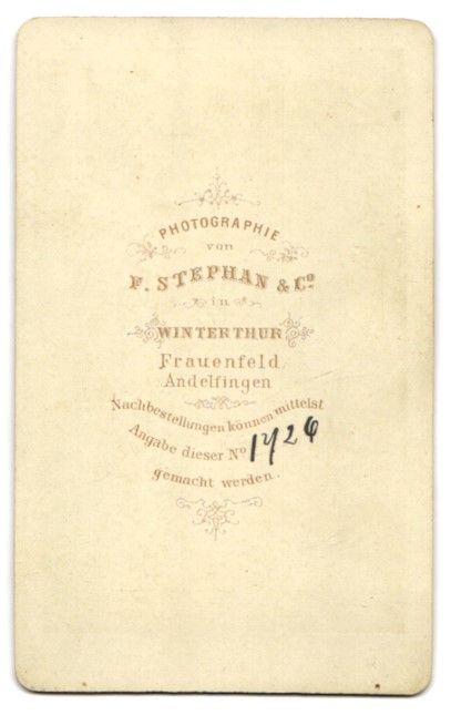 Fotografie &  Plakate: Fotografie F. Stephan, Cie., Winterthur, – Gebraucht aus Berlin von bartko-reher 1