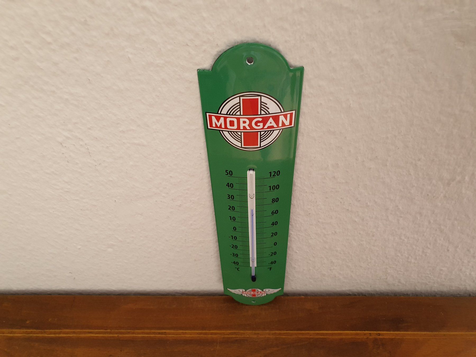 Schilder: Emailschild Morgan Motorcycles Thermometer Emaille Schild – Neu (gemäss Beschreibung) aus Schaffhausen von  4