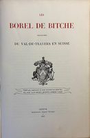Les Borel de Bitche originaires du Val-de-Travers en Suisse
