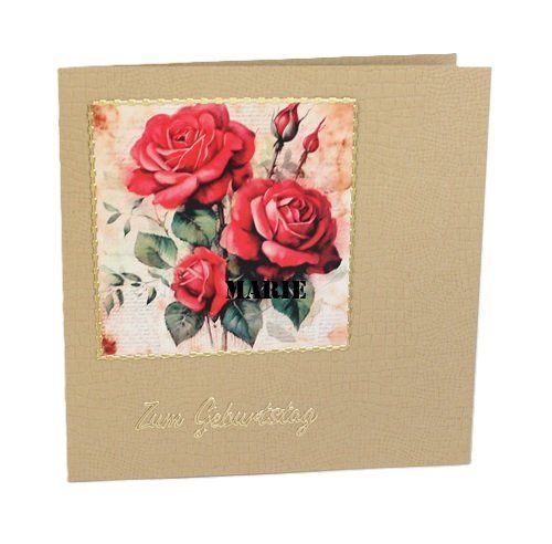 Cartoline: Karte Rosen "Zum Geburtstag" – Nuovo (secondo la descrizione) da Schlatt TG venduto da glueckwunschkarte.22 1