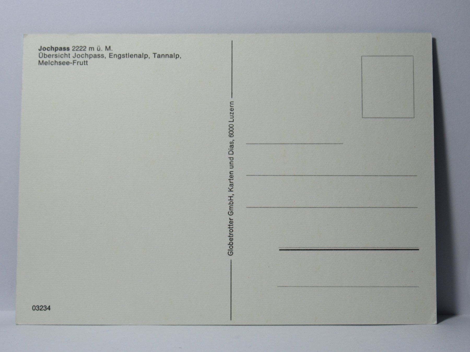 Ansichtskarten: Jochpass  , Melchsee - Frutt – Neu (gemäss Beschreibung) aus Grenchen von Bluemchen1900 1