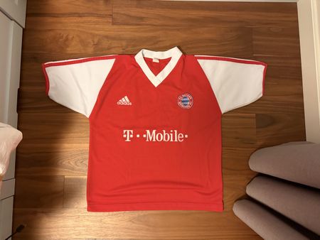 Fussballtrikot FC Bayern M. Makaay 10 Gr. S rot-weiss